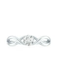 thumbnail image 4 of Rosec Jewels Lab Created Diamond Infinity Promise Engagement Ring for Women (5 mm, Ef-Vs Quality) - Half Carat Diamond Ring, 925 Sterling Silver, US 5.50, 4 of 8