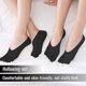 thumbnail image 3 of 4 Pairs Toe Socks For Women 5 Toes Unexposed Non-Slip Socks Low Cut Liner Invisible Toe Socks Separated Socks Black, 3 of 5