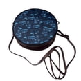 thumbnail image 4 of Lsque BLUE Flamingo Birds Pattern Shoulder Bag – Microfiber Leather Crossbody with Detachable Strap & Handle Ring, Waterproof & Durable, Elegant Everyday Carry, 4 of 5