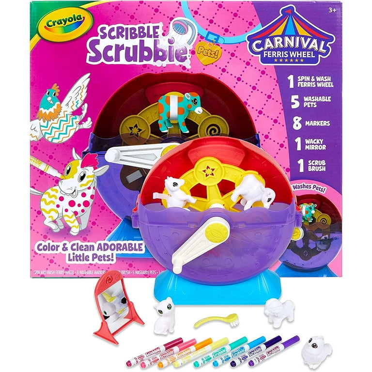 Crayola Scribble Scrubbie Pets! - Spin & Wash Carnival Playset