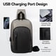 thumbnail image 4 of Bolso de pecho diagonal para hombre - Mochila pequeña de tela de nailon antirrobo impermeable y recargable por USB, 4 of 5