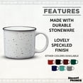 thumbnail image 2 of Ceramic Campfire Mug 13 oz. Set of 10, Bulk Pack - Speckled Camping Tea Cups - White, 2 of 5
