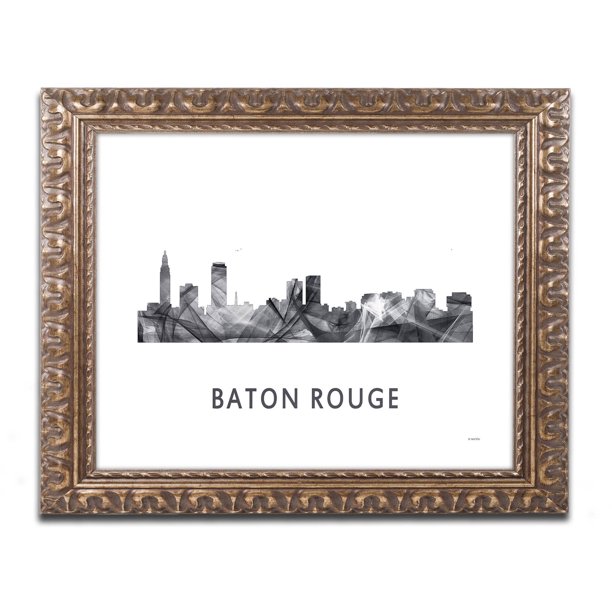 Trademark Fine Art 'Baton Rouge LA Skyline WBBW' Canvas Art by Marlene