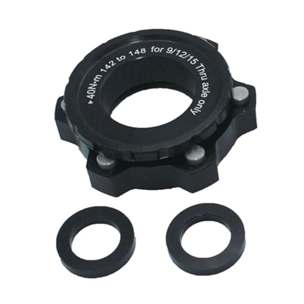 Adaptador de bloqueo central de rotor de aluminio para buje de eje pasante, se adapta a 6 rotores - Fácil de instalar Traseras 142 a 148