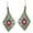 Turquoise-red, variant on AeraVida Tribal Leaf Red Coral and Howlite .925 Silver Earrings