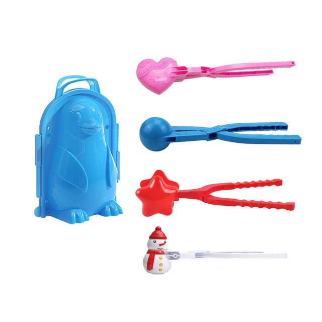 Dvkptbk 5PCS Snow Snowball Maker Clip Maker Animal Shaped Snow Sand Molds Tool Winter Snow Toys Kit