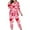 Pink-A, variant on Uaswgudfs Women's Plus Size Valentine's Day Heart Print Pajama Set - Long Sleeve 2-Piece Lounge Wear