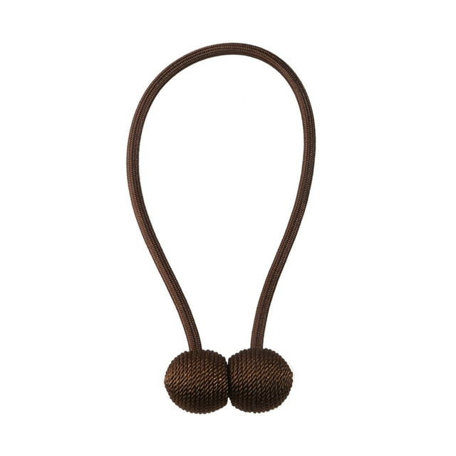 Attaches de Rideaux Magnétiques Attache de Rideau Magnétique Tressage Boucles de Rideaux (Marron)