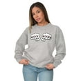 thumbnail image 3 of Funny Take Naps Knuckle Tattoo Unisex Plus Fleece Graphic Sweatshirt Brisco Brands 3X, 3 of 5
