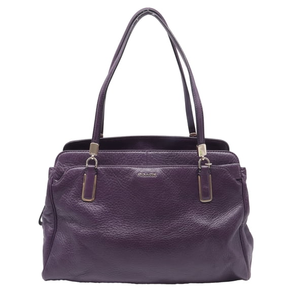 Pre-Owned Coach Madison Kimberly Carryall Tote in Purple Leather