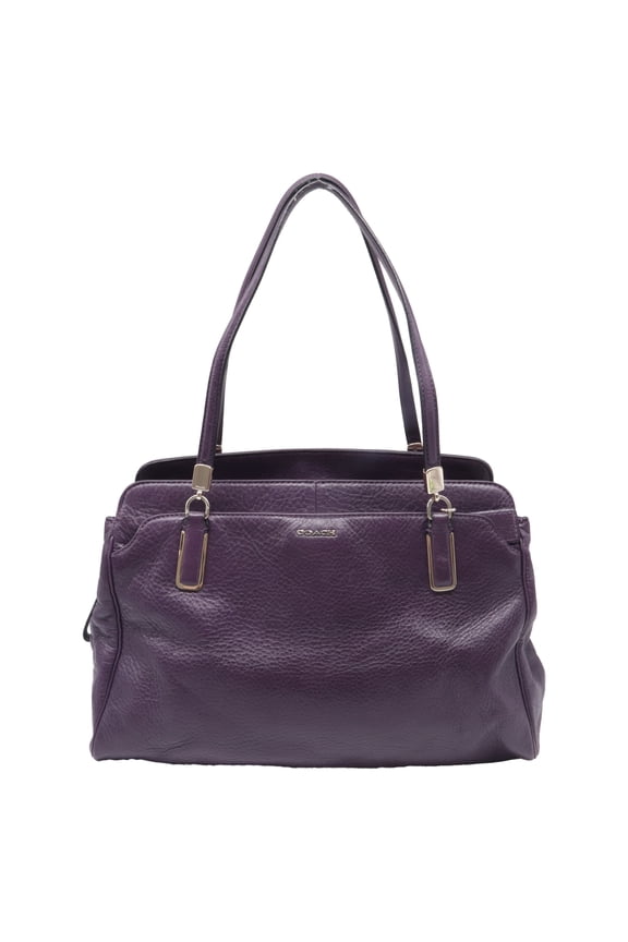 Pre-Owned Coach Madison Kimberly Carryall Tote in Purple Leather
