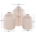 thumbnail image 4 of SAFAVIEH Joss Solid Ceramic Vase, Set of 3, Ivory, 4 of 5