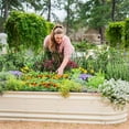 thumbnail image 6 of Vego Garden 17" Tall 9 in 1 Novel Metal Raised Garden Bed Kits 8ft x 2ft Modular Planter for Vegetables Flowers Box Pearl White, 6 of 8
