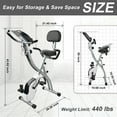 thumbnail image 3 of Wonder Maxi Folding Upright Exercise Bike Stationary Cycling Bike up to 441 lbs for ​Home Gym (Black), 3 of 7