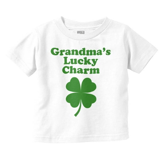 Grandmas Luck Charm St Paddys Day Toddler Boy Girl T Shirt Infant Toddler Brisco Brands 18M