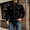 Black, variant on LEKWK Corduroy Shirt for Men Long Sleeve Button Down Collared Casual Work Shirt with Chest Pockets Classic Fit Heavyweight Top for Fall Winter Wine S