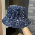 thumbnail image 6 of Foldable Sunproof Fisherman Hat for Women Outdoor Activity Summer Daily Wear Travel Camping Hat with Rhinestones Design, 6 of 20