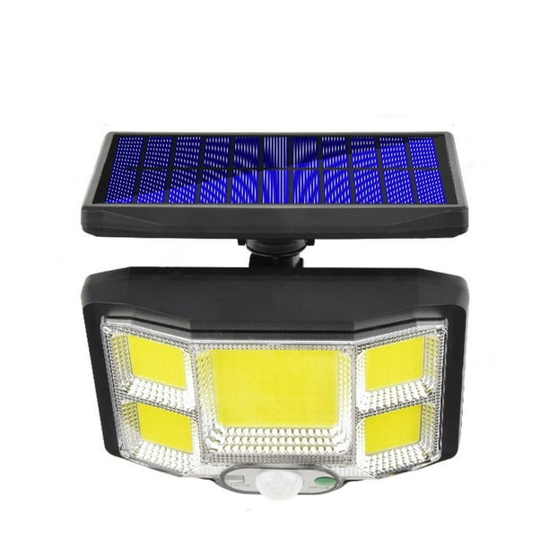 Toystoory Lámpara con sensor solar de control remoto Equipo de iluminación Jardín Patio trasero Luces montadas en la pared Detección del cuerpo Luz LED Iluminación y accesorios 168COB Toystoory HA073795-04