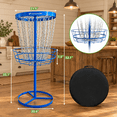 Blue Portable Disc Golf Practice Target with 24 Chains, Metal Base and ...