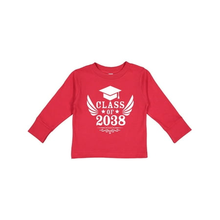 

Inktastic Class of 2038 with Graduation Cap and Wings Gift Toddler Boy or Toddler Girl Long Sleeve T-Shirt