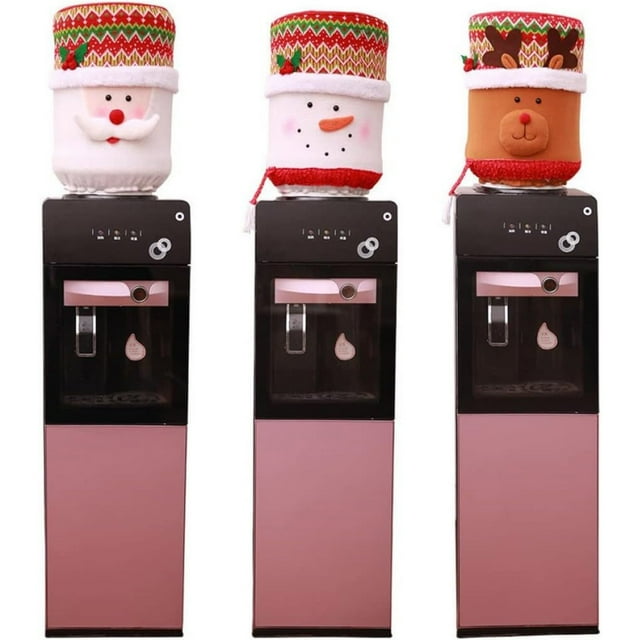 Christmas Decorations Event & Party Christmas Water Dispenser Cover High Stretchy Water Bucket Dust For Water Dispenser Water Jug Cover With Elastic For Christmas Home Decoration 5 Gallon Wate(3PC)