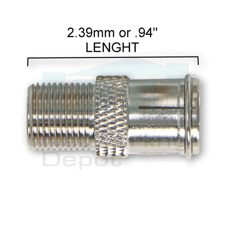 Push On Adapter Quick Connect Coax Adapter 5-Pack F-Type Push-On Right Angle Coaxial ...