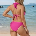 thumbnail image 2 of ANINEO Women Solid Color Bikini Sets Summer Beach Holiday Swimwear, 2 of 6