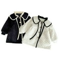 thumbnail image 1 of 0-24M Newborn Baby Girls Small Fragrant Wind Coats Cotton Jacket Ruffle Flip Collar Fall Winter Warm Cotton Coat Tops, 1 of 7