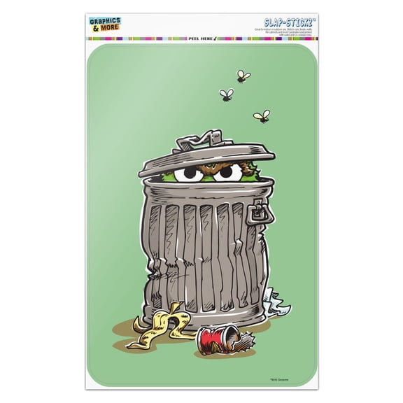 Sesame Street Trash Can Oscar the Grouch Home Business Office Sign