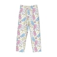 thumbnail image 6 of Uemuo Cartoon Bunny Pattern Men's Wide Leg Palazzo Lounge Pants with Pockets Light Weight Loose Comfy Casual Pajama Pants-Small, 6 of 9