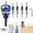 blue, variant on Two-Flute Counterbore with Depth Stop, 4PCS Four-Flute Tapered Drill Bits and Adjustable Depth Stop Collar, Stop on Contact, Countersink Drill Bit Set for Woodworking, Cabinetry (Yellow)