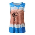thumbnail image 3 of Playeras,Blusas y Tops,Ropa para Mujer Camisetas sin mangas para las mujeres 2024 Mujer Diente de León Impresión Casual Cuello Redondo Tie Dye Tank Chaleco Sin Mangas Camiseta Blusa Tops (Blue, L), 3 of 4