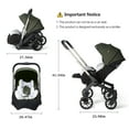 thumbnail image 4 of Cochildor Citi 2.0 Pro Baby Stroller, Rear-Facing Stroller with 3 Modes, Adjustable Handle & Extendable Seat Panel, Green, 4 of 7
