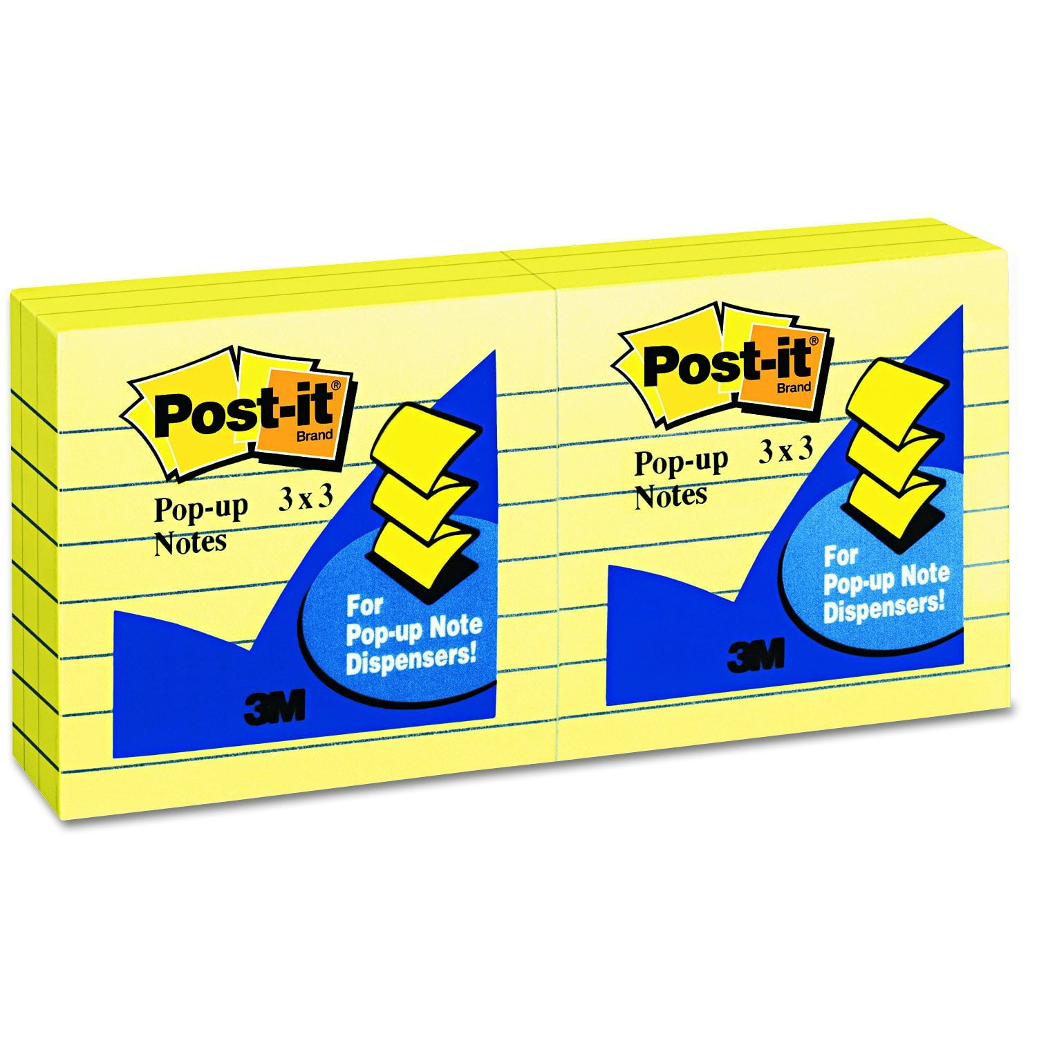Postit Popup Notes 3x3 in, 6 Pads, America's?s 1 Favorite Sticky