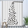 thumbnail image 5 of Cortina de ducha bohemia para baño moderno, tela de poliéster repelente al agua de calidad superior, cortina de bañera ecológica, resistente al moho, de secado rápido y que no se decolora, 5 of 5