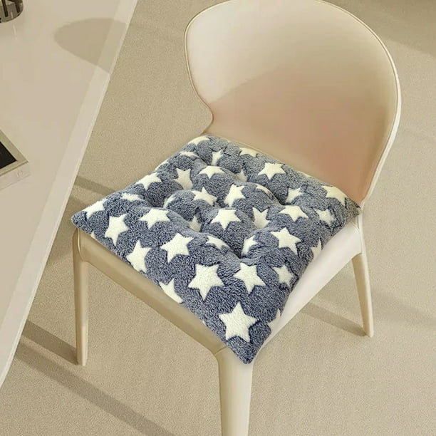 Square Plushs Chair With Ties Seat Cushion 16x16 Inches Kitchen Dining Chair Pad Mat Washable Breathable For Garden Patio Chairs