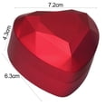 thumbnail image 6 of Tnobhg Ring Box Heart Shaped with LED Light Pocket-sized Portable Ring Case for Proposal Engagement Wedding, 6 of 8