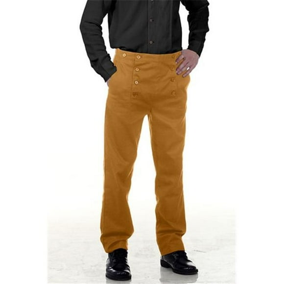The Pirate Dressing C1403 Pantalon pour Hommes en Coton Cent pour Cent - Orange - Grand
