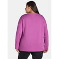 thumbnail image 2 of Time and Tru Women's Tunic Sweatshirt with High-Low Hem, Sizes XS -4X, 2 of 5
