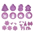 thumbnail image 1 of Bewildely 16 Uds herramientas de pastel de Navidad DIY galletas moldes de plástico para galletas DIY impresión en relieve molde cocina Kits de decoración para fiestas, 1 of 6