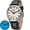 Silver (Leather), variant on Automatic Watches for Men, Luxury Self Winding Mechanical Dress Watch with Date, Stainless Steel Mesh Band Sapphire Crystal Luminous 50M Waterproof, Minimalist Analog Men's Watches (Silver)