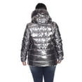 thumbnail image 2 of White Mark Women's Metallic Parka Hooded Jacket, 2 of 6
