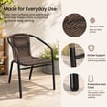 thumbnail image 3 of NAPWANT Outdoor Rattan Patio Dining Chairs Set of 4, Stackable All-Weather Wicker Chairs with Steel Frame for Garden, Deck, Backyard, Brown, 3 of 10