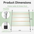 thumbnail image 2 of PETSFIT Square Chicken Roosting Perch, Perfect for Backyard Poultry, Chickens Perch for Coop, Easy to Assemble&Clean, Farm Chicken Toys (55" L x 40" W), 2 of 9