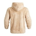 thumbnail image 7 of Wutalume Winter Thickened Warm Double-Sided Fleece Jacket with Full-Length Zipper, Loose Fit Cardigan Style, Casual Hooded Coat for Men,Beige L, 7 of 7