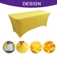 thumbnail image 3 of [6 pies] Funda para mesa de patio elástica rectangular, ajustada, lavable y resistente a las arrugas para eventos, bodas, banquetes y fiestas, 3 of 5