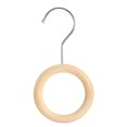 thumbnail image 1 of Unique Bargains 4 Inch Scarf Ring Hanger Wooden Circle Scarf Holder, 10cm Length Hook Silver, 1 of 5