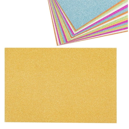 Glitter Cardstock Paper - 24-Pack Multicolored Glitter Paper for DIY Craft Projects, Birthday Party Decorations, Scrapbook, 6 Colors, Double-Sided, 250GSM, 8 x 12