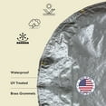 thumbnail image 3 of Tarp Supply Inc. 5' Diameter Round Poly Tarp Solar Pool Cover | 12 Mil Waterproof, UV & Tear Resistant | Super Heavy Duty Silver/Black Tarpaulin with Brass Grommets for Swimming Pools, 3 of 9