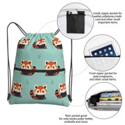 Xecao Fox for Drawstring Bags,Pull String Backpack Bags,String Bag Sackpack